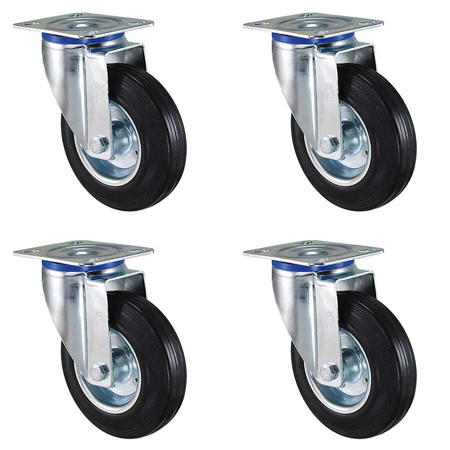 Rubber Caster Wheel Set